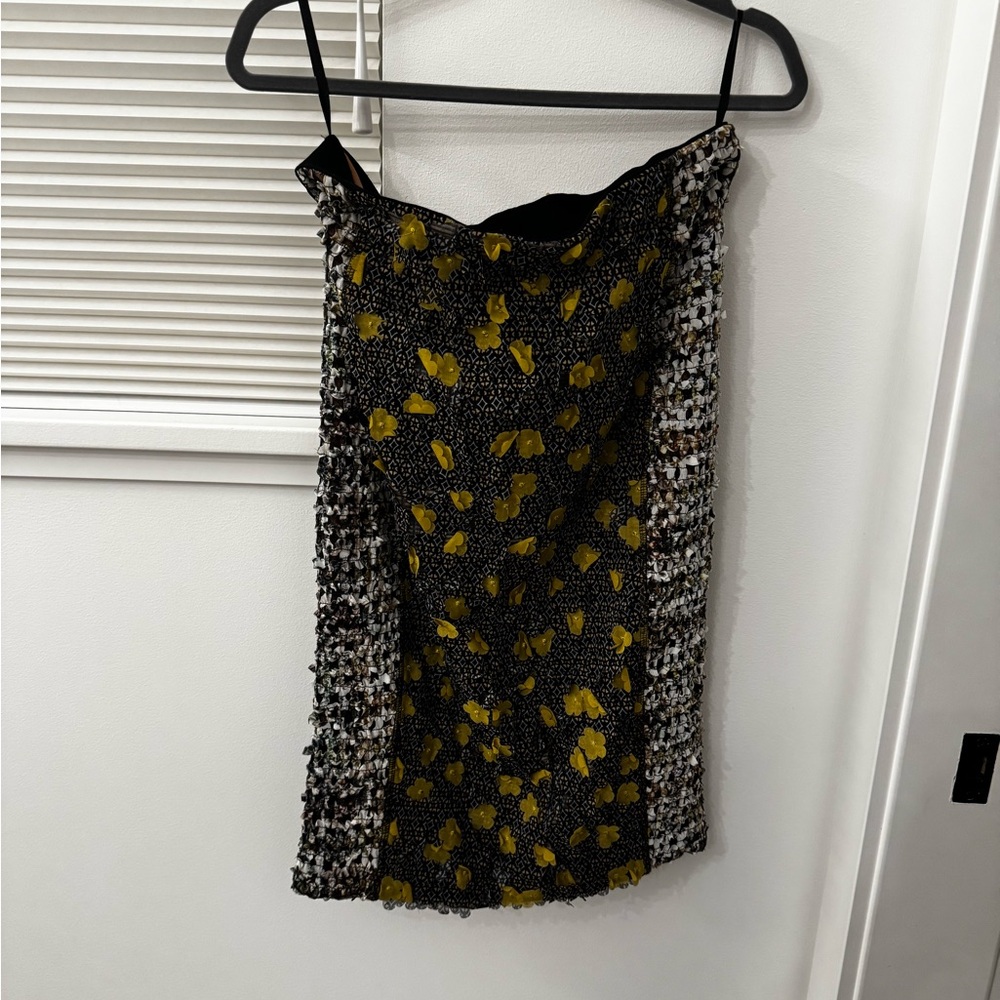 Byron Lars 3D Laser Cut Floral Pencil Skirt - Picture 5 of 8